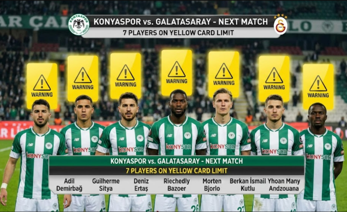 Konyaspor’da Sarı Kart Alarmı: 7 Futbolcu Ceza Sınırında!